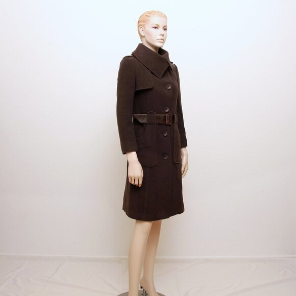 Elegant Brown Women's Coat - Picture 3 of 16